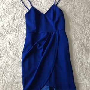 Royal blue mini dress